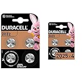 Duracell Specialty 2032 Lithium-Knopfzelle 3 V, 4er-Packung (CR2032 /DL2032) + Specialty 2025 Lithium-Knopfzelle 3 V, 4er-Packung (CR2025 /DL2025)