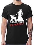 JGA Junggesellenabschied Männer - Game Over - weiß - 3XL - Schwarz - Geschenk - L190 - Tshirt Herren und Männer T-S