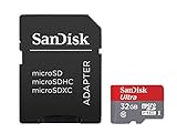 SanDisk Ultra Android microSDHC 32GB bis zu 80 MB/Sek Class 10 Speicherkarte + SD-Adap