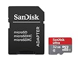 SanDisk Ultra Android microSDHC 32GB bis zu 80 MB/Sek Class 10 Speicherkarte + SD-Adap