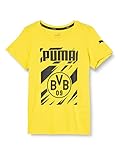 PUMA BVB ftblCore Graphic Tee Jr T-Shirt, Cyber Yellow Black, 176