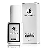 MagicArmor Tipkleber Extra stark mit pinsel für Professionell Salon-Qualität Nagelkleber für tips schnelltrocknend und nagelkleber für kunstnägel Perfekt für Acrylnäg