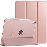 TiMOVO Hülle für iPad Air 4. Generation 10.9' 2020 Tablet, (Unterstützt 2. Gen iPencil Aufladen) Schlank Magnet Schutzhülle mit Transparenter Rückseite, Auto Schlaf/Wach Case - Rose G