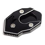 Motorrad Kickstand Pad Support Side Kickstand Motorrad-Stand-Verlängerungsvergrößerter Teller Für Kawasaki Z650 Z900 Z1000 Z1000SX ER-6N ZX6R ZX10R ZX16R (Farbe : Schwarz)