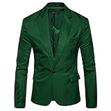 Pajiay Anzüge Herren Slim Fit Einfarbig/Drucken Revers Jacke Herren Business Bankett Gastgeber Hochzeit Leistung Anzüge Herren Frühling Herbst Klassisch Lässig Übergangsjacke H