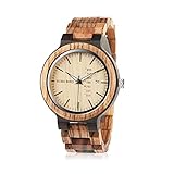 Bobo Bird Herren Holz-Edelstahl Armbanduhr *Air Force* mit Datum- & Tagesanzeige Handgefertigt Quarz Analog Uhr inkl. Geschenkbox