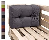 sunnypillow Palettenkissen Auflage Set für Europaletten Indoor und Outdoor Palettenpolster Palettensofa Kissen mit schöner Steppung viele Größen Seitenkissen 60 x 40,