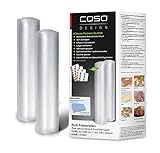 CASO 1222 Profi- Folienrollen 30x600 cm / 2 Rollen, für alle Balken Vakuumierer, BPA-frei, sehr stark & reißfest ca. 150µm, kochfest, Sous Vide geeignet, wiederverwendbar, für Folienschweißgeräte geeig