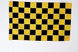 AZ FLAG Flagge Motorsport Weisse MIT ROTEM Kreuz 90x60cm - Formel 1 Fahne 60 x 90 cm Scheide für Mast - flaggen Top Q