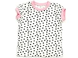 Kleine Könige Baby Kinder T Shirt Mädchen · Modell Punkte Schwarz Black and White, rosa · Ökotex 100 Zertifiziert · Größe 74/80