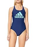 adidas Damen SH3.RO Big Logo Badeanzug, Victory Blue/Pulse Aqua, 46
