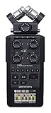 Zoom H6 All Black (2020 Version) 6-Track Portable Recorder, Stereo Microphones, 4 XLR/TRS Inputs, SD Card, USB Audio Interface, Battery Powered (Podcasting and Music)