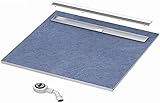 Duschboard 90x90 Duschelement Gefälleplatte zu befliesen befliesbar Duschrinne Stabilsound®B