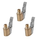 VINFUTUR 3 Stücke 8mm Hebelstecker Auto Ventilstecker Adapter Druckluft Reifenfüllnippe Ventilaufsatz Momentstecker Hebelstecker Autoventil Gewinde Air Chuck Messing