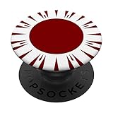 Japanische Sonne Flagge Fahne Logo Blume Sonnensymbol Rot PopSockets mit austauschbarem PopGrip