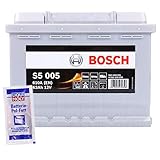 BOSCH S5 005 63Ah 12V 610A AUTOBATTERIE STARTERBATTERIE BATTERIE ERSETZT 58Ah 60Ah 61Ah 62Ah 63Ah + BATTERIE-POLFETT