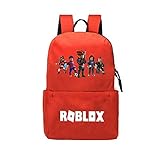 Roblox Rucksack für Mädchen Jungen Jugendliche Kinder Schultasche Frauen Cool Bookbag Mochila Feminina Schulrucksack, Orange B (Orange) - 6984849255484