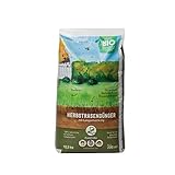 Plantura Bio Herbstrasendünger mit Langzeit-Wirkung, 10,5 kg, für maximale Winterhärte, idealer Dünger für den Rasen im Herbst, unbedenklich für Hund, Haus- & Gartentiere, Rasendünger, Langzeitdüng