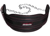 Raigeki Fitness Dip Gürtel mit Kette, 106cm Stahlkette, (+ Trainingspläne) - Gewichte Gürtel für Krafttraining, Bodybuilding, Gewichtheben & Klimmzüge für Frauen und M