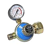 CFH 52115 Propanregler Manometer Propandruckregler 1-4 Bar/DR 115, Blau/G