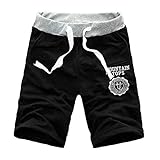 TIMEMEAN Herren Shorts Cargo Sommer Casual Strand Sport Jogger Einfach Halb Kurze H