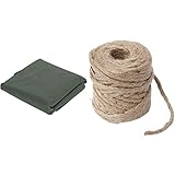 Windhager Winter-Vlies Rosenvlies Thermovlies Gartenvlies Frostschutz Kälteschutz für Rosen, 0,70 x 5 m, 30 g, grün, 06271 & Jute-Schnur Jutegarn Bindegarn Bindeschnur, natur, 4 mm x 50 m, 06158,beig