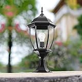 GUOCC Kreativ IP55. wasserdichte Pfosten Zaun Lampe Zaunlampe Außenbeleuchtung Aluminium Gate Licht Traditionelle europäische Terrasse E27 Rasen Straße Terrasse Rasen Villa Lichter Dek