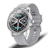 KMF Männer Smart Watch MX10 Runder Bildschirm Bluetooth Call 512M Lokale Musik Lagerung Blutdruck, Schlafüberwachung wasserdichte Sportuhr,B