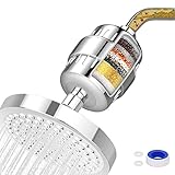 High Output Duschfilter Shower Filter,Wasserfilter Dusche mit 15-Schichten,Kalkfilter Dusche mit Entfernen Chlorid, Algen, Chloramin, Bakterien, Schwermetalle Kalkfilter W