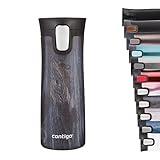 Contigo Unisex-Adult Pinnacle Autoseal Thermobecher, Edelstahl-Reisebecher, Isolierbecher, auslaufsicher, Kaffeebecher to Go, Travel Mug mit Easy-Clean-Deckel, BPA-frei, 420 ml, Indigo W