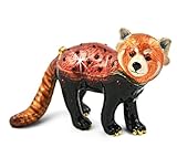 Objet d' Art Release # 469,9 cm der rot Panda gefährdeten Arten handgefertigt Edelsteinbesetztes Metall & Emaille Schmuckk