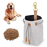 Futterbeutel für Hunde, Futtertasche für Leckerli für das Hundetraining, Futteraufbewahrung für Hundetraining, Schrumpftaschen Design mit Clip Schnalle,Hundeleckerli-Tasche für freihändiges, B