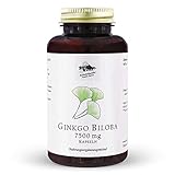 KRÄUTERHANDEL SANKT ANTON® - Ginkgo Biloba 7.500 Supra Kapseln - Hochdosiert - Laborgeprüft - Deutsche Premium Qualität (360 Kapseln)