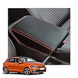 Mittelarmlehne Abdeckung für Nueu Polo MK6 AW1 GTI, Armlehnen Box Mittelkonsole Schutz Kastendeck