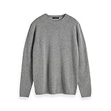 Scotch & Soda Herren Chic Crewneck Pull in Soft Cashmere-Blend Unterhemd, Grau (Grey Melange 0606), (Herstellergröße: XX-Large)