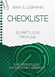 Checkliste Schriftliche Prüfung: Prüfungsvorbereitung zum Geprüften Aus- und Weiterbildungspädagogen (IHK)