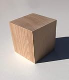 1 Holzwürfel Buche massiv 60x60x60mm. Kantholz Drechselholz. Sondermaß