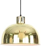 Moderne Leuchte, Pendelleuchten halbkreisförmige Goldene Metall-Pendelleuchten, modern industrieller 1- Licht hängendes Licht Compatible with Küche Esstisch Schlafzimmer - Deckenfederbeleuchtung E27 B