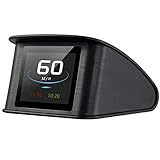 Head Up Display Auto Powcan Auto HUD Display 2,2 Zoll Head up Display, Geschwindigkeitsmesser Auto, KMH & MPH Digital GPS Smart Tachometer mit Überdrehzahlalarm Voltmeter Warnung