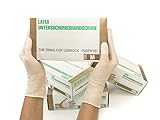 Latexhandschuhe 1000 Stück 10 Boxen (M, Weiß) Einweghandschuhe, Einmalhandschuhe, Untersuchungshandschuhe, Latex Handschuhe, puderfrei, unsteril, disposible g