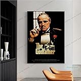 meishaonv Marlon Brando Godfather Classic Movie Character Star Foto Leinwand Malerei Wandkunst Bild Wohnzimmer Wohnkultur A1101 50×70CM Ohne R