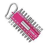 Bosch 21-tlgs. Schrauber Bit-Set Pink (mit Universal-Bithalter, Karabiner, Zubehör für Akkuschrauber)