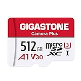 Gigastone Kamera Plus 512GB MicroSDXC Speicherkarte + SD Adapter, für Action-Kamera Drohne und Tablet, Lesegeschwindigkeit bis zu 100MB/s, Full HD-Videoaufnahme, A1 U3 Klasse 10 Micro SD Karte UHS-I