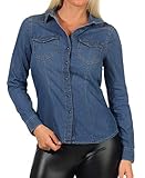 ONLY Damen Jeans-Hemd ONLRockit Life Shirt mit Knopfleiste 15195898 medium Blue Denim 38