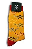 TwoSocks lustige Socken| Studenten Geschenk Nerd Geschenke| Fun-Socken Unisex Socken| Einheitsgröße Größe 36-45 (Brille)