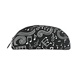 Schule Bleistiftbeutel Art Symbol Music Note Halbkreis für Jungen Kinder Teens Stifthalter Kosmetik Make-up Tasche Schreibwaren Beutel Beutel Große Kap