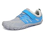 SAGUARO Zehenschuhe Damen Herren Barfußschuhe rutschfeste Weich Fitnessschuhe Himmelblau 38 EU