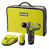 Ryobi 5133001802 2-Gang Akku-Kompaktschrauber Typ R12DD-LL13S, 12 V, Schwarz, Gelb