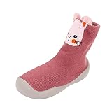 JERFER Babysocken für Kleinkinder Nähen Unisex Kinder Winter Warme Rutschfeste Kinderschuhe aus Baumwolle Kleinkind Bodensocken S