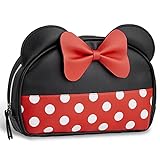 Disney Minnie Mouse Kulturbeutel Damen, Kulturtasche Mädchen und Frauen, Reise Make Up Tasche, Lustige Kosmetik Reisetasche Damen, Disney Geschenke für D